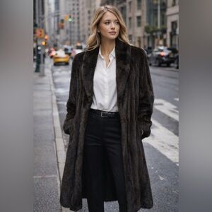 Vintage Nina Ricci full length fur coat